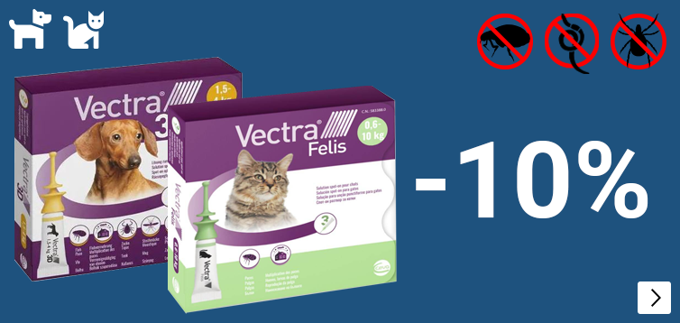 Vectra 3D anti vlo, worm, teek -10% DOG  Cat